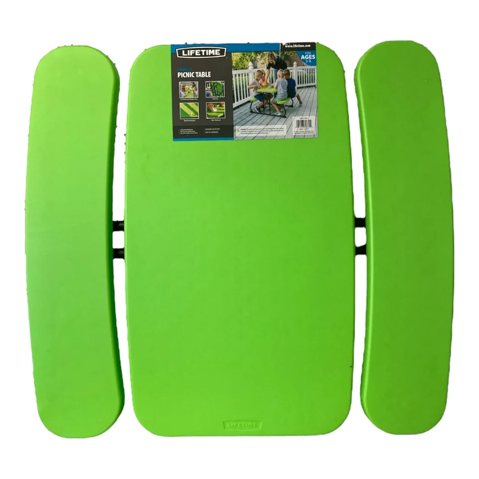 Food-Grade Frosted Lifetime Children's Weather Resistant Folding Picnic Table, Green