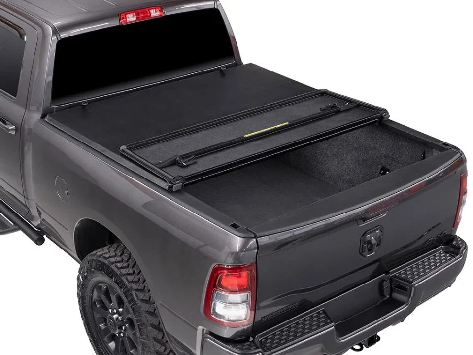 Non-Toxic Tonno Pro by RealTruck Hard Fold, Hard Folding Truck Bed Tonneau Cover | HF-554 | Compatible with 2007 - 2013 Toyota Tundra (includes track sys. clamp kit) 8' 2 Bed (97.6)