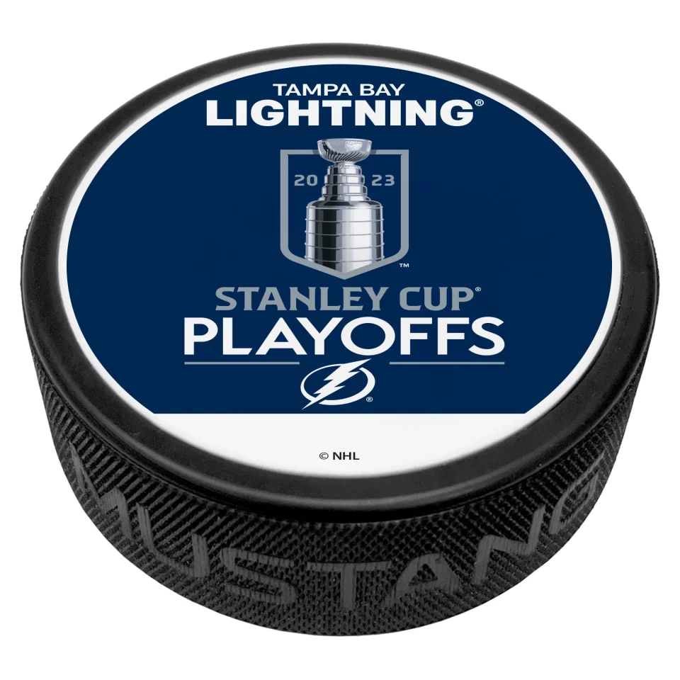 BPA-Free Versatile Blue Tampa Bay Lightning 2023 Stanley Cup Playoffs Hockey Puck
