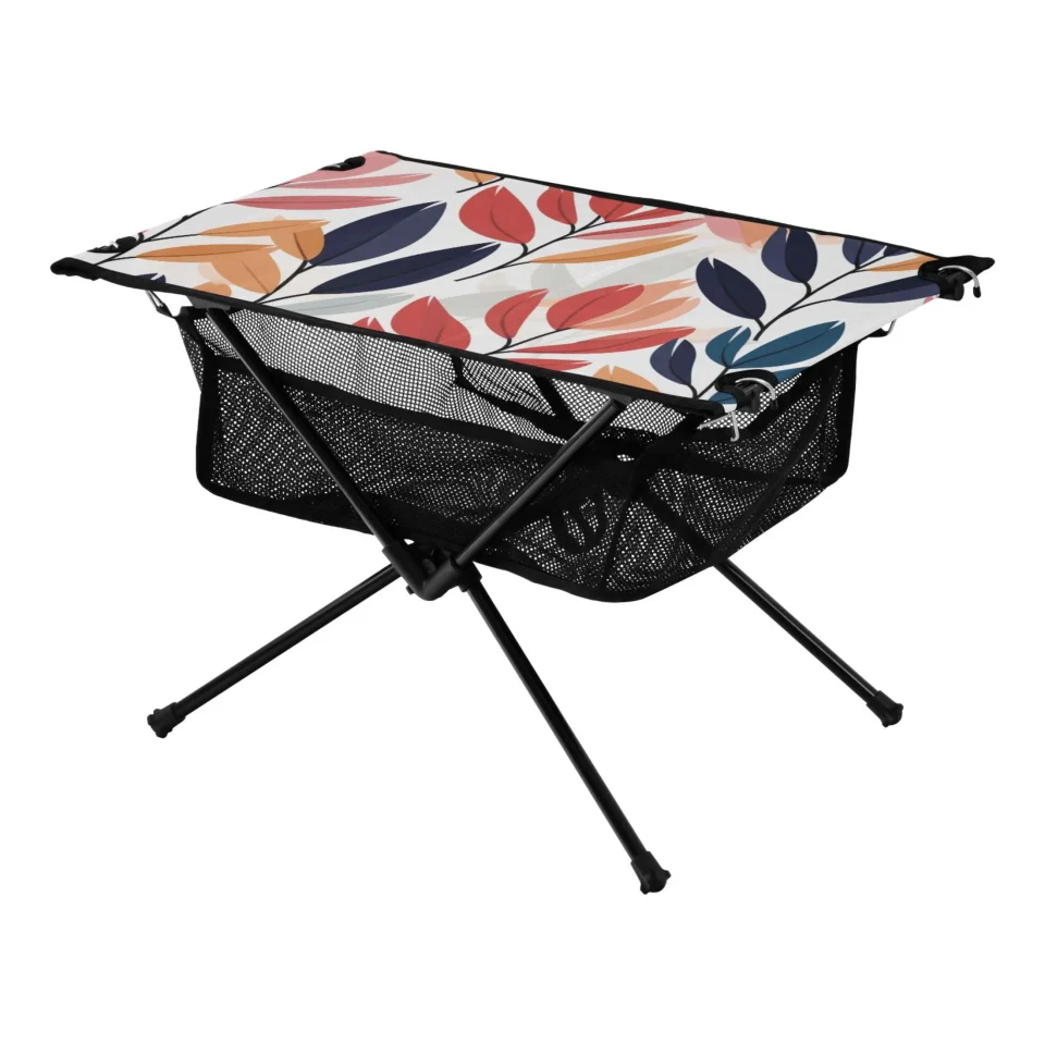 Versatile Leaves Camping Folding Table Portable Beach Table with Storage Bag Compact Picnic Table for Outdoor Travel Fishing BBQ