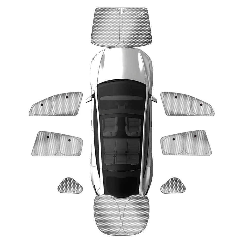 Popular Car Window Shades for Model Y Juniper 2025-2026 8PCS Privacy Protection Sunshade Car Accessories