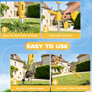 Safe Eco-Friendly Stand Up Weed Puller. Ecarke Brushless Electric Weed Puller. Compatible with DeWalt 20V Battery