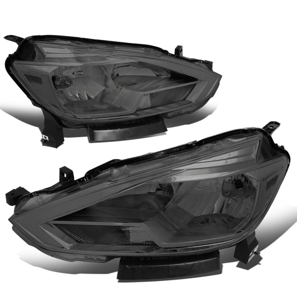 Core 16-18 Nissan Sentra Factory Style Chrome Housing Smoked Lens Headlights Lamp