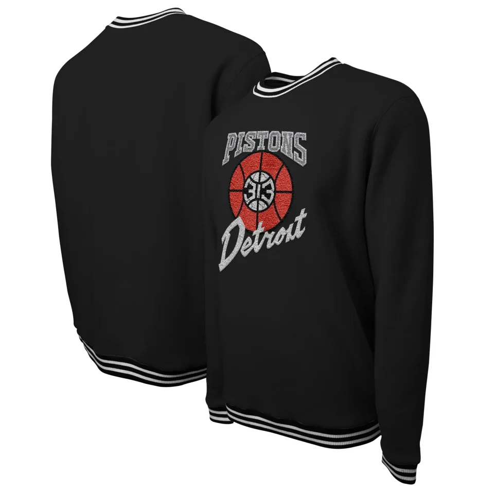 Essential BPA-Free Unisex Stadium Essentials Black Detroit Pistons 2023/24 City Edition Club Level Pullover Sweatshirt