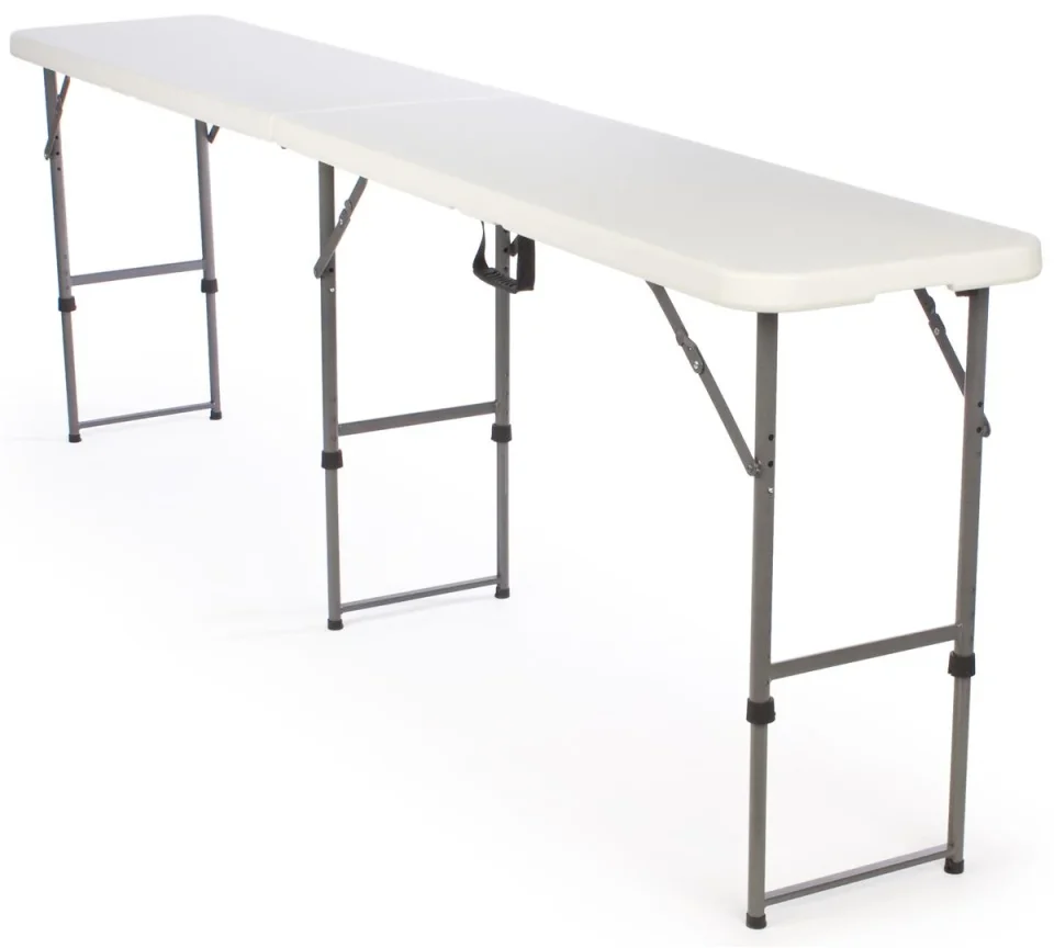 Space-Saving Adjustable-Height Folding Tables Are Portable and Can Be Adjusted to 3 Separate Heights (FOLDT104)