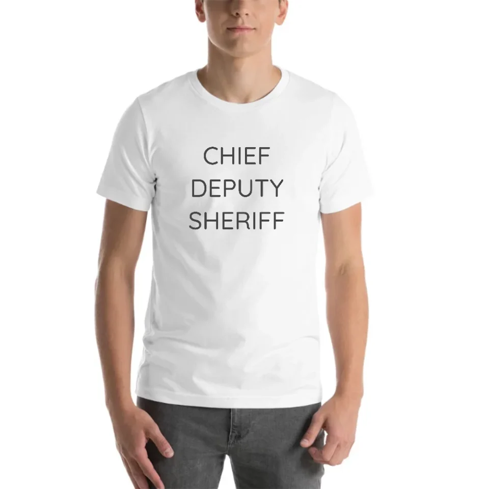 Select 2XL Chief Deputy Sheriff T Shirt Short Sleeve Cotton T-Shirt By Undefined Gifts