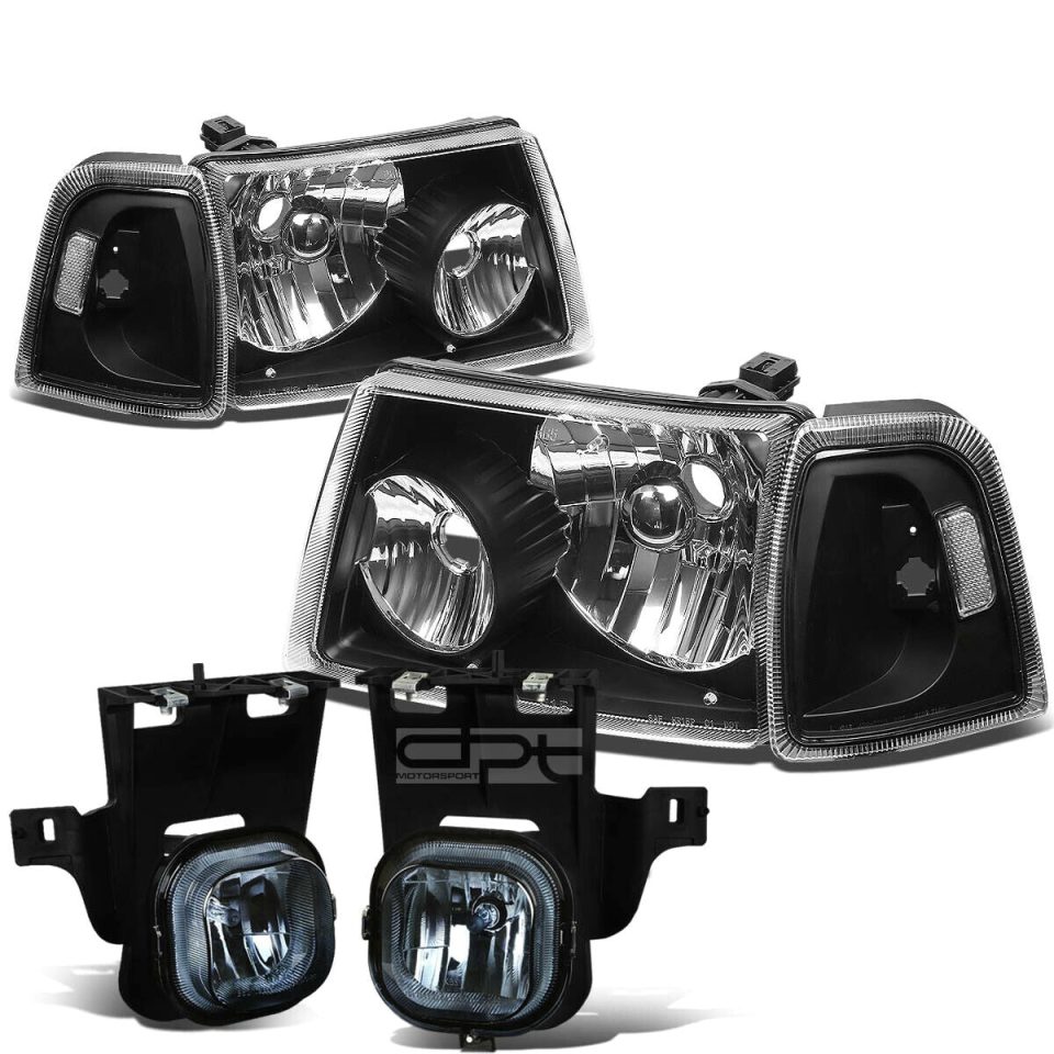 Storage 06-07 RANGER BLACK CLEAR HEADLIGHT+TURN SIGNAL LAMP+SMOKED OE FOG LIGHT