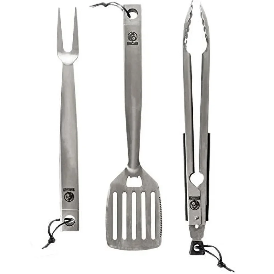Durable BBQ Grilling Tools - If You Want That Perfect Steak, This Is The Grill Set You Need - Long Heavy Duty Stainless Steel Barbecue Utensils - Cook Your Meat And Not Your Hands!