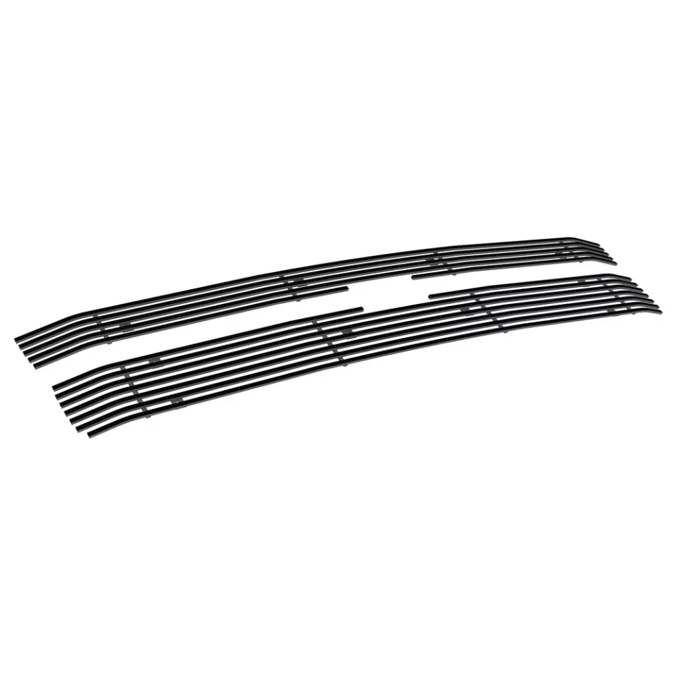 Clear APS Compatible with Chevy Silverado 2500 HD 3500 HD 2011-2014 Main Upper Stainless Steel Black 8x6 Horizontal Billet Grille Insert C66831J