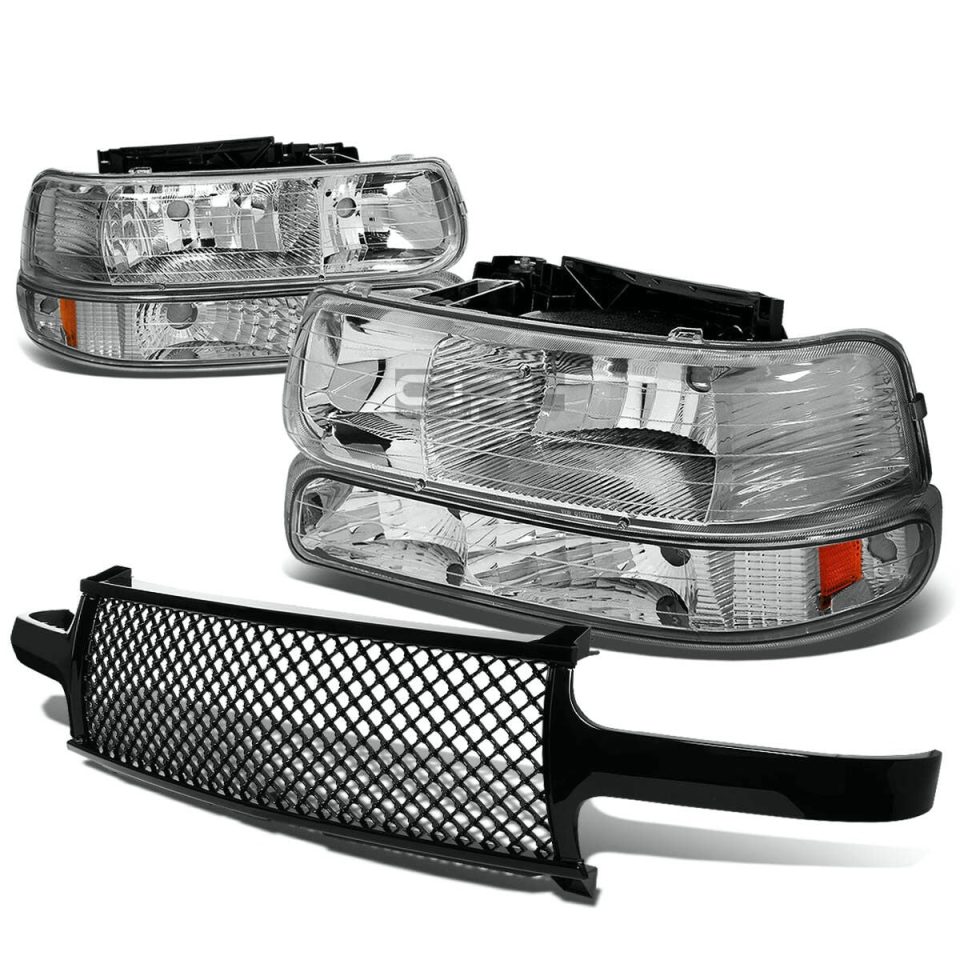 Travel Best-Selling 99-02 SILVERADO CHROME HEADLIGHT+AMBE