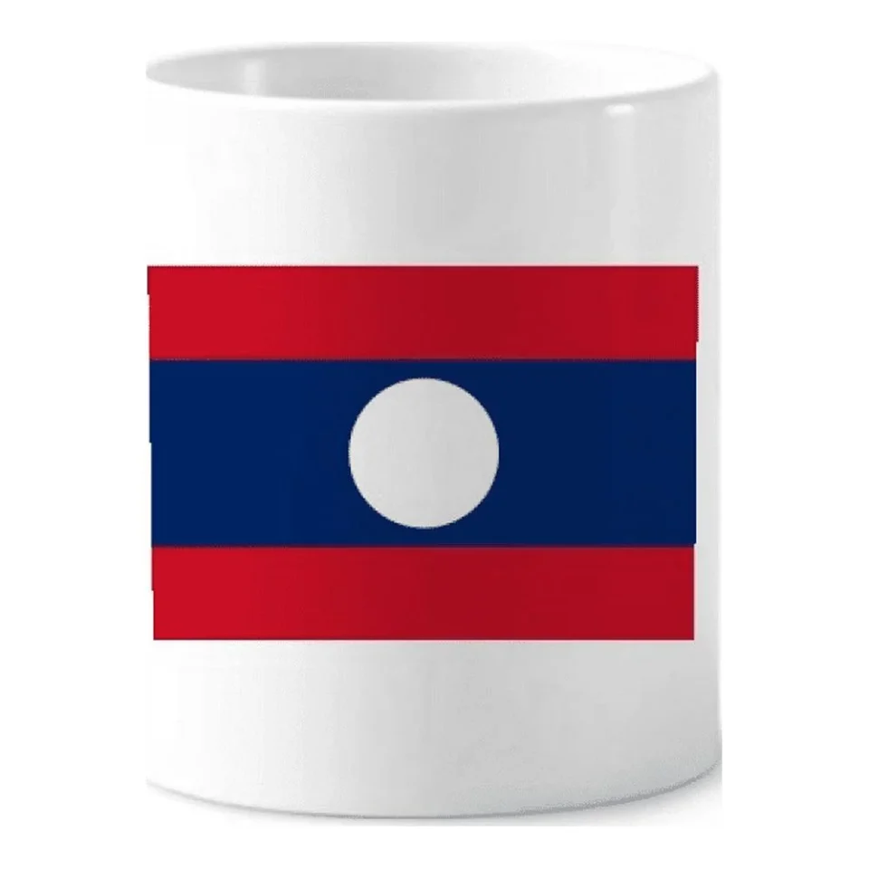 Thickened Laos National Flag Asia Country Toothbrush Pen Holder Mug Cerac Stand Pencil Cup