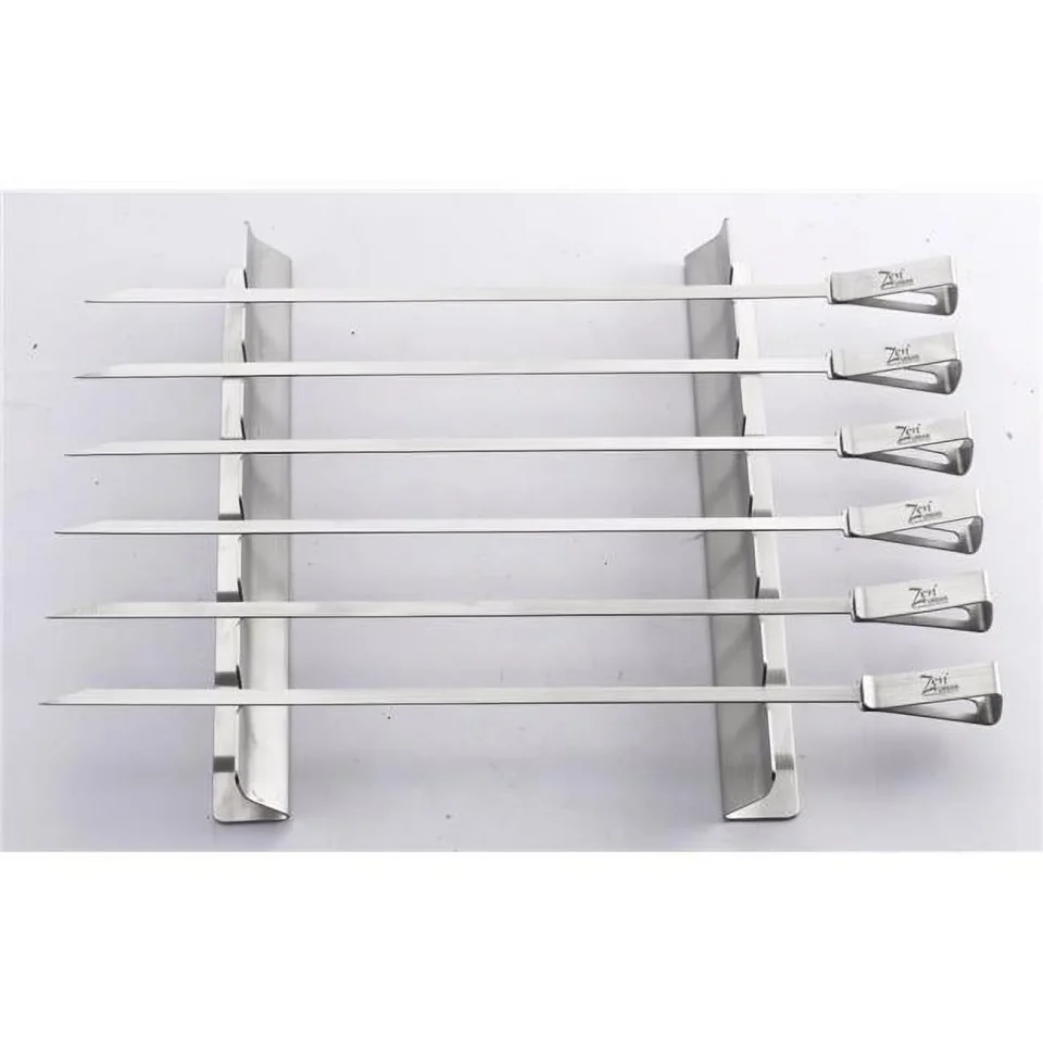 Safe Grilling Kabob Rack with Skewers - Pack of 5