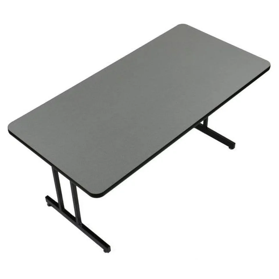 Versatile Adjustable Height 1.25 in. High Pressure Rectangular Top Computer & Training Tables, Montana Granite - 30 x 48 in.