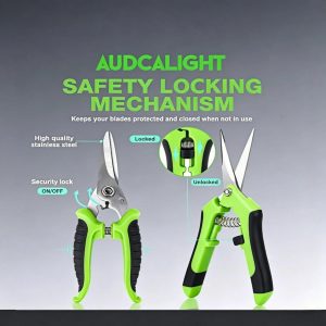 Dining AudcaLight Garden Pruning Tool. 4-Pack Bypass Pruning Shears. Titanium Steel Blade. With Gardening Gloves. Shears Stainless