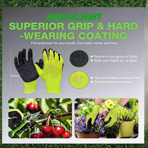 Dining AudcaLight Garden Pruning Tool. 4-Pack Bypass Pruning Shears. Titanium Steel Blade. With Gardening Gloves. Shears Stainless