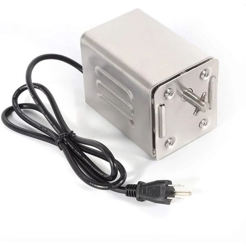 Glossy TFCFL 110V Electric BBQ Spit Motor Stainless Steel Rotisserie Grilled Chicken Roast Pork