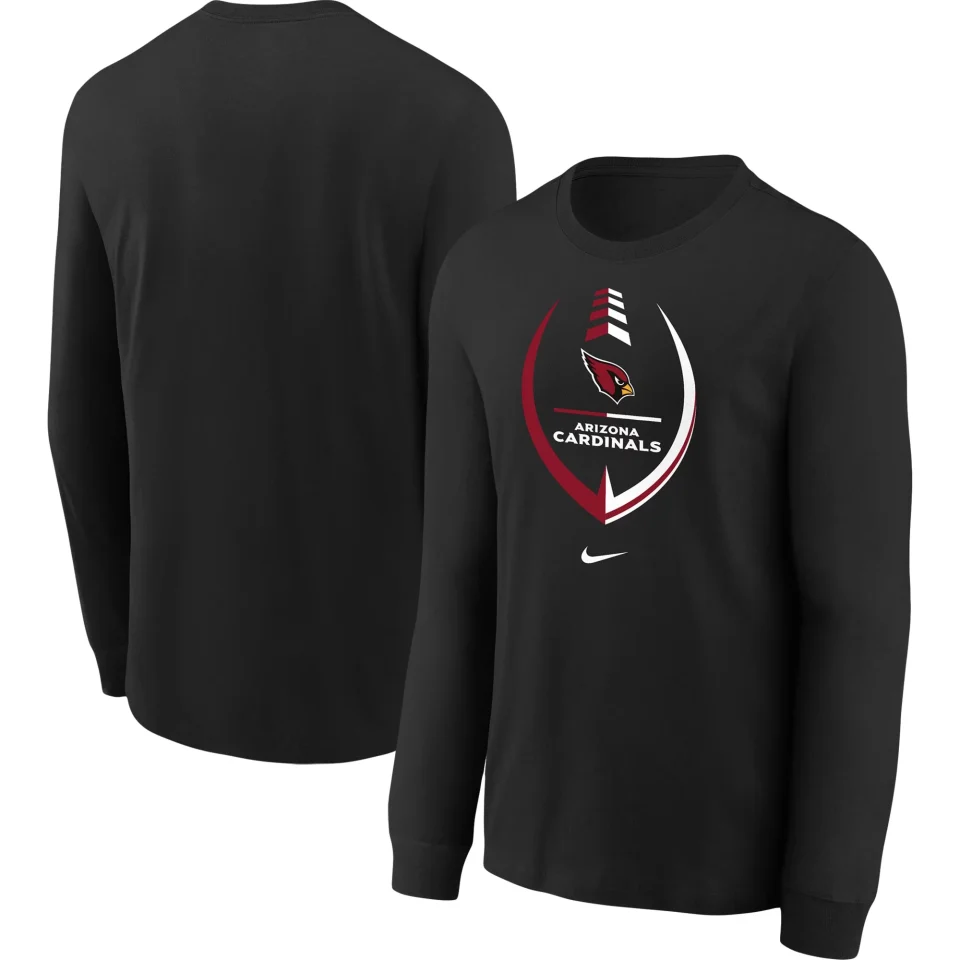 Wooden Versatile Toddler Nike Black Arizona Cardinals Icon Long Sleeve T-Shirt