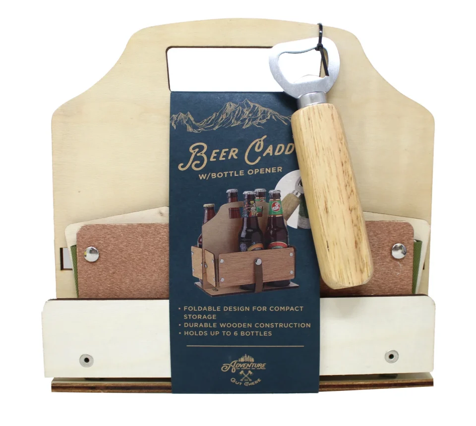 BPA-Free Adventure is Out There Beer Caddy with Bottle Opener