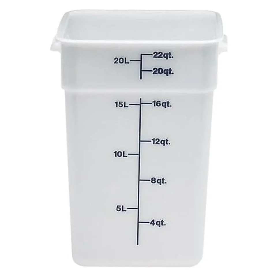 Glass Silicone Cambro Manufacturing Cambro 22 quart White Square Container