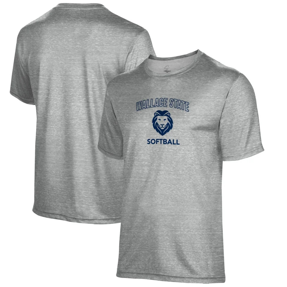 Food-Grade Versatile Men's Gray Wallace State Lions Softball Name Drop T-Shirt