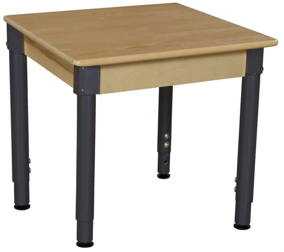 Safe Storage Square Table with Adjustable Legs