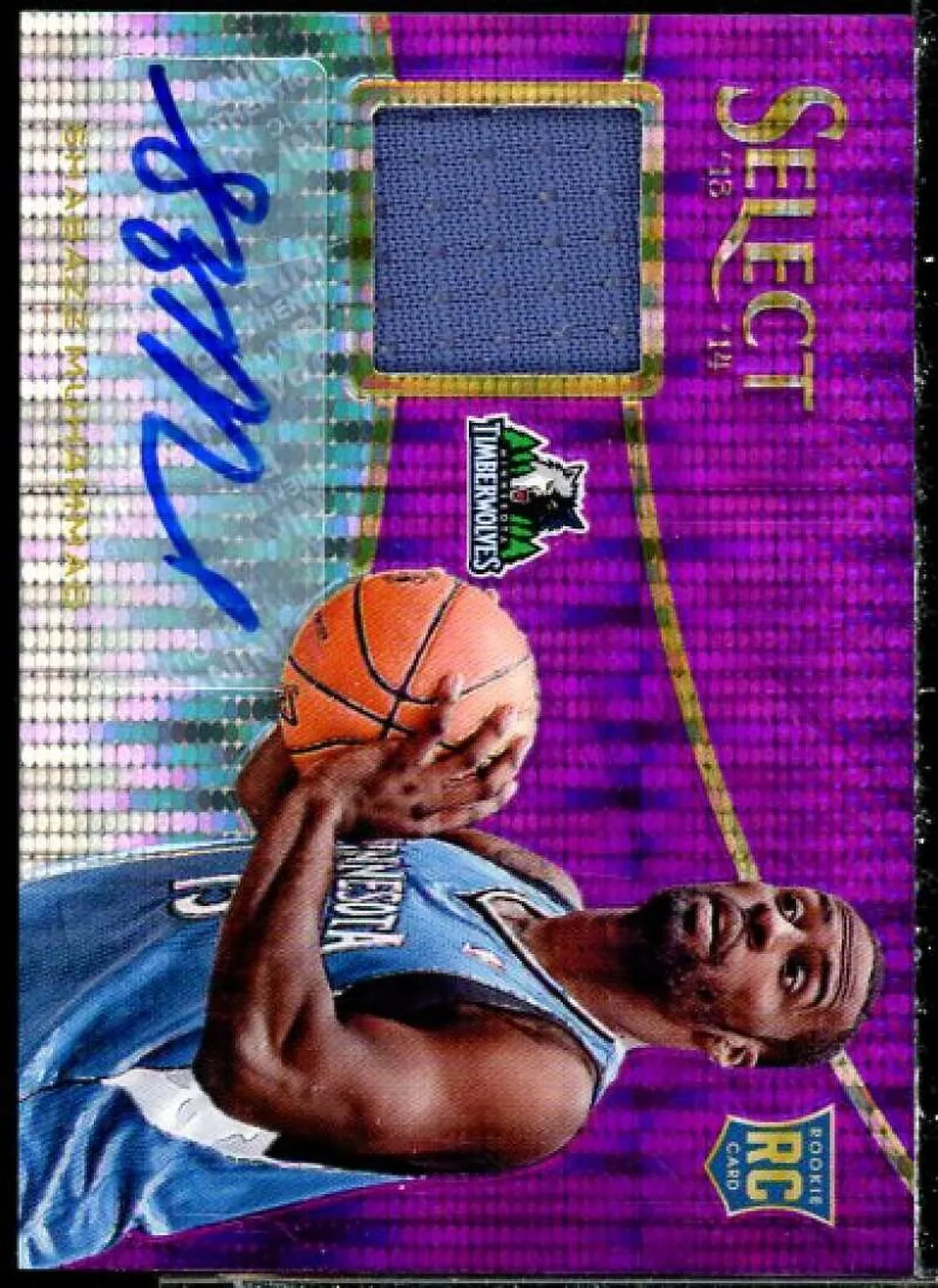 Outdoor Best-Selling Shabazz Muhammad Rookie Card 2013-14 Select Rookie Jersey Autographs Purple #30