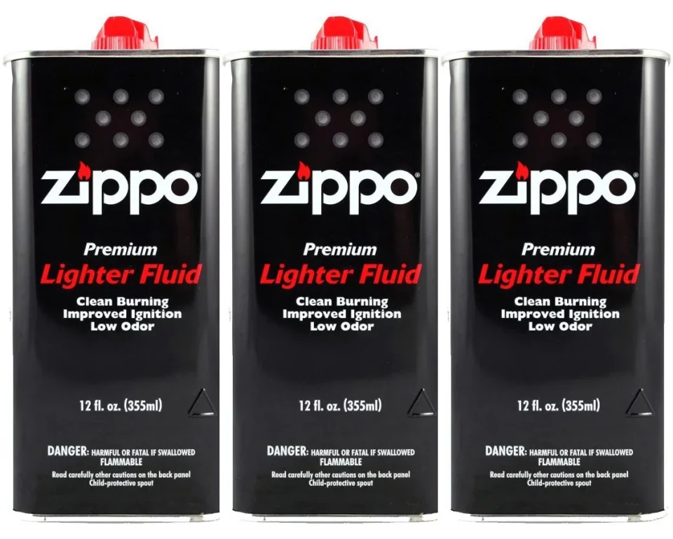 Cooking Baking Zippo Lighter Fluid Fuel 12 fl.oz-3 Pack